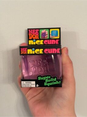 Nee Doh Nice Cube Super Solid Squish - PURPLE